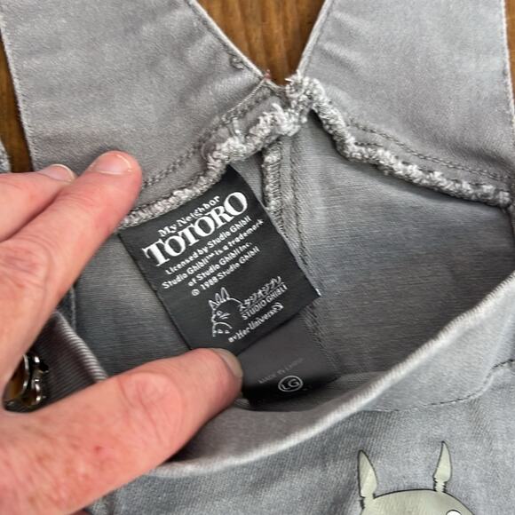 Women’s Her Universe Studio Ghibli Totoro Gray overall cotton mini Dress size L - Picture 3 of 8